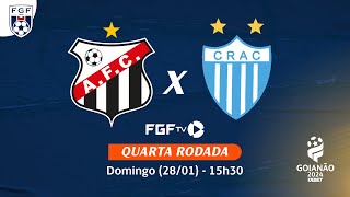 Ao vivo  Anápolis FC X CRAC  Campeonato Goianão 2024 [upl. by Ahsit659]