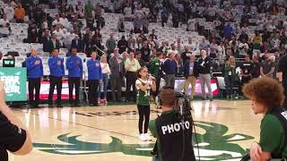 Liamani National Anthem Bucks vs Raptors 2019 Game 1 [upl. by Aicirtan]