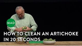 How to Clean an Artichoke in 20 Seconds  Pierre Koffmann [upl. by Allyson]