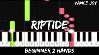 Vance Joy  Riptide  Easy Beginner Piano Tutorial  For 2 Hands [upl. by Osborne]