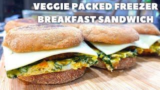 Easy Breakfast Sandwich Meal Prep  Healthy Breakfast Ideas  Freezer Friendly Recipe [upl. by Ennahtur677]