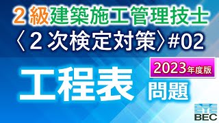 【２級建築施工／２次試験対策／工程表問題／２０２３年度版】過去問解説 [upl. by Ajax]