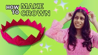 CREATE Your Own ROYAL Paper Crown in Minutes [upl. by Eugnimod]