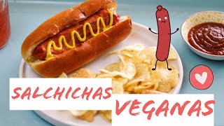 SALCHICHAS VEGANAS CASERAS Y SALUDABLES APROBADAS POR NIÑOS  Abracadabra Vegan [upl. by Langan]