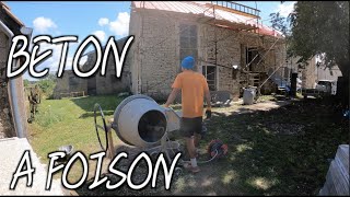 MAÇONNERIE  CEST PARTI  pierres scellement et pignon  Rénovation Béton DIY Episode 40 [upl. by Obelia]