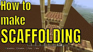 How to Make Scaffolding in Minecraft [upl. by Esinek31]