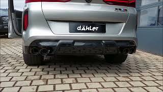 dÄHLer  BMW X5M F95  X6M F96 AxleBack Exhaust System  Sound [upl. by Darraj]