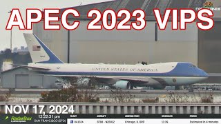 SFO LIVE PLANESPOTTING  APEC SUMMIT GOVERMENT PLANES IN SAN FRANCISCO [upl. by Towne]