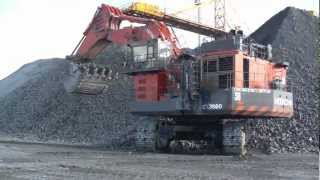 large hydraulic excavators Hitachi EX3600Giant Mining Excavator [upl. by Valry273]