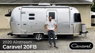 2020 Airstream Caravel 20FB Walk Through Small Light Weight Travel Trailer Caravan [upl. by Hairaza]