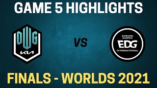 DK vs EDG Highlights  Game 5  Finals  Worlds 2021 [upl. by Adis]