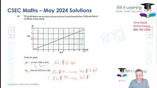 CSEC Maths  May 2024 Paper 2 Solutions Terry David [upl. by Akemhs408]