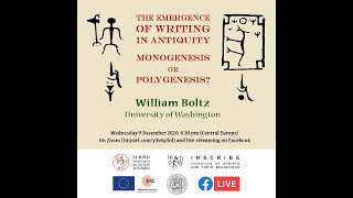 SCRIBO  The Emergence of Writing in Antiquity Monogenesis or Polygenesis  William Boltz [upl. by Roy]