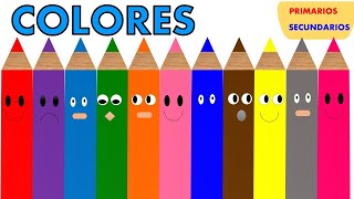 Los colores primarios y secundarios  colores para niños [upl. by Lonnie]