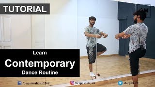 Contemporary Dance tutorial for Beginners  Dance Routine  Deepak Tulsyan  Hindi [upl. by Rhines]