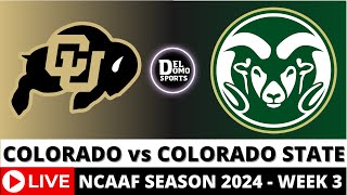 COLORADO VS COLORADO STATE LIVE 🏈 NCAAF COLLEGE FOOTBALL GAME SCORE  WEEK 3  SEP 14 2024 [upl. by Inneg]