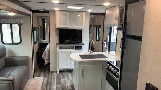 Amazing Interior on this New Travel Trailer 2020 Keystone Bullet 287QBS [upl. by Nuahsal]