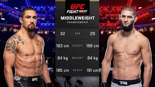 Robert Whittaker vs Khamzat Chimaev Full Fight  UFC 5 Fight Night [upl. by Zoubek]