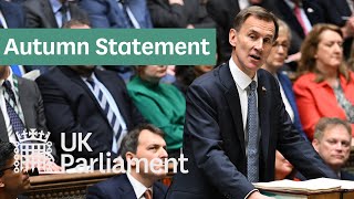 Chancellor of the Exchequer Jeremy Hunt Autumn Statement BSL  22 November 2023 [upl. by Jeanine]