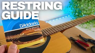 How to Restring an Acoustic Guitar StepbyStep Guide [upl. by Ishii]