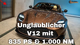 Aston Martin Vanquish 2024 irre V12 Power mit 835 PS amp 1000 NM [upl. by Enelaehs269]