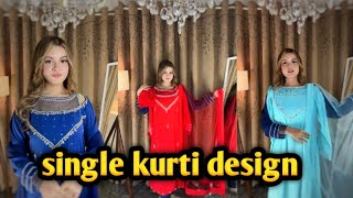 single kurti design collaction  bridal single kurti collection [upl. by Tymon]