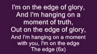 Lady Gaga  Im on the Edge of Glory Lyrics [upl. by Boony]