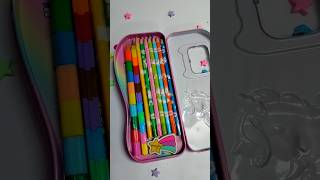 Unicorn best ever pencil box for girls filling pencilcase unicorn backtoschool tiktok shorts [upl. by Airdnahc496]