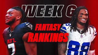 Week 6 Rankings Risers and Fallers  Fantasy Dirt [upl. by Ryley]