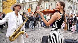 WELCOME to ITALY 🇮🇹 L italiano  Daniele Vitale amp Karolina Protsenko  Violin amp Sax Cover [upl. by Aldarcie]