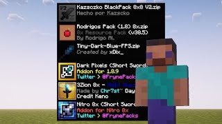 Top 6 Best 8x Texture Packs for PvPBedwars 189 with Gameplay [upl. by Nicolau]