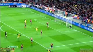 Barcelona vs Atletico Madrid 11 Diego Ribas goal vs Barca HD 2014 [upl. by Ahsiemaj821]