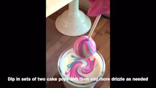 Cake Poppin Tutorials Marble Swirl Cake Pops [upl. by Inwat]