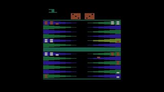 Backgammon Atari 2600 Gameplay [upl. by Aerdnuahs929]