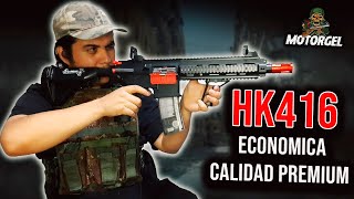 HK416 11 de hidrogel Economico Premium  Review unboxing prueba Gel blasters [upl. by Eloken845]