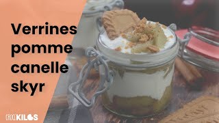 Des verrines sucrées à la pomme cannelle skyr et spéculoos [upl. by Saffren]