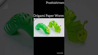 How to make paper craft worm worms trendingshortinsects caterpillarcrafts craftworm earthworm [upl. by Rob450]