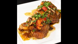 Chicken Thighs with Cognac Sauce and Veggies [upl. by Nayd]