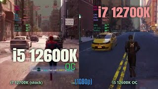 i7 12700k vs i5 12600k OC in 2024 [upl. by Iinde]