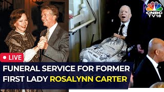 LIVE Former First Lady Rosalynn Carter Funeral Service in Georgia  Jimmy Carter Wife  USA  IN18L [upl. by Hinckley503]