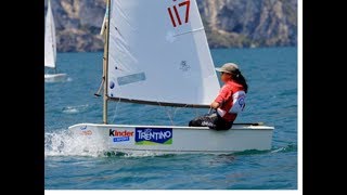 Optimist sailing Starting Technique  How to Doing Optimist Roll Tack  optimist sailing heavy wind [upl. by Marge219]