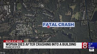 Woman dies after crashing into building in Manchester [upl. by Nagram]