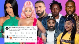 ‼️Cardi B SHELVED Fans DR🅰️GG her for album Nicki Minaj Tops Chart Glossup on Glorilla amp Skepta [upl. by Etnohc]