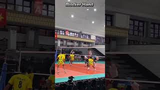 Volleyball❤️ Blocker Hand Point🔥volleyball sports volleyballplayer volley volleyballworld [upl. by Daffi694]