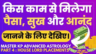 Learn Kp Astrology  House Lords Astrology  Know Hidden Sources Of Wealth  House Lords Placement [upl. by Meriel708]