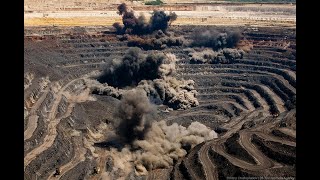 Blasting in opencast Coal mines  Blasting Technic and process [upl. by Kciremed241]