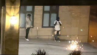 Video shows crowd shooting fireworks at police into buildings  Fox 9 KMSP [upl. by Atihcnoc]