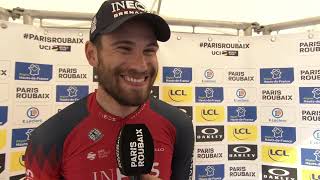 Filippo Ganna  Interview before ParisRoubaix 2023 [upl. by Yemirej]