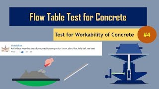 Flow Table Test for Concrete  Test for Workability of Concrete 4 [upl. by Eckel]