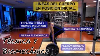 PESO MUERTO CON BARRA TÉCNICA Y BIOMECÁNICA [upl. by Hairehcaz]